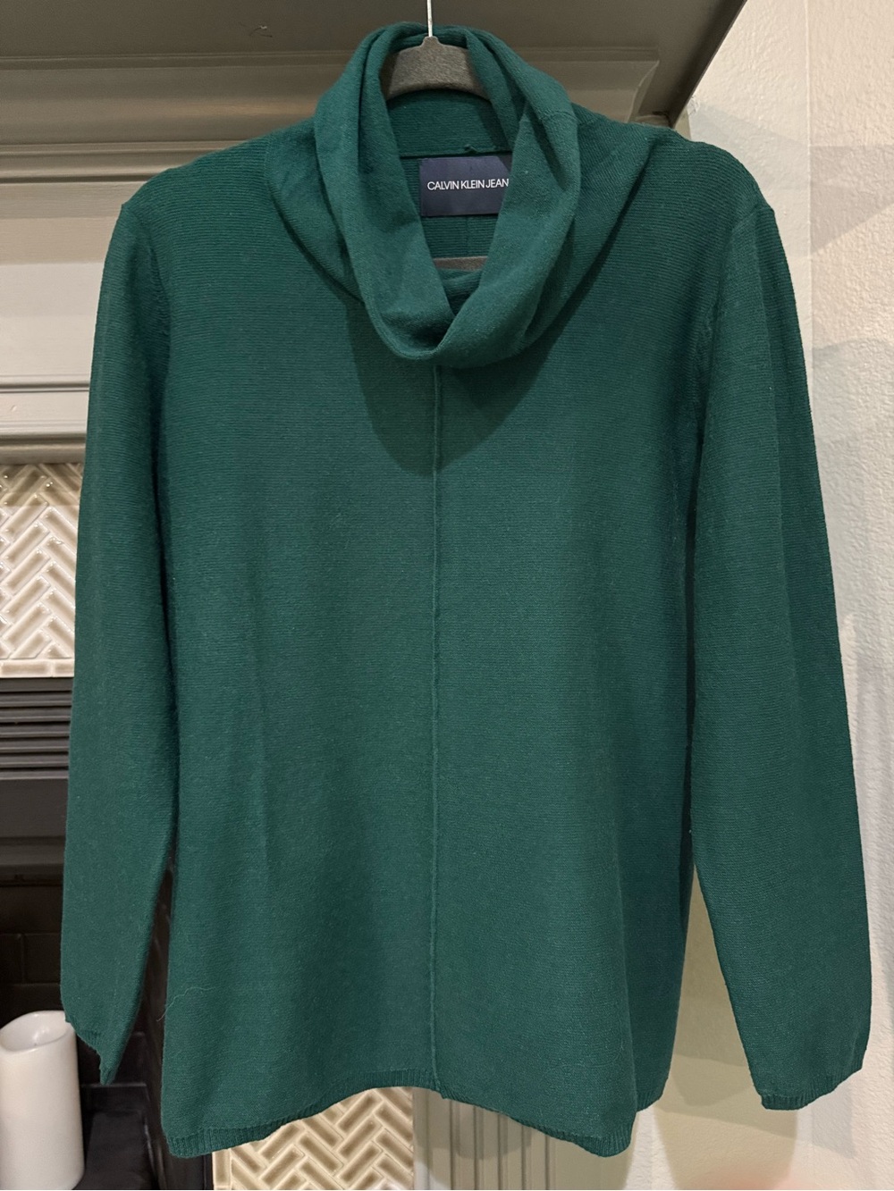 Calvin Klein Jeans Women’s Dark Green Cowl Neck Sweater
